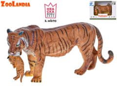 Zoolandia tiger z mladičem 15 cm