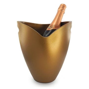 PULLTEX Posoda za hlajenje penine ali vina Ebony 21,5xh25cm / pvc - imitacija zlata