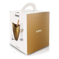 PULLTEX Posoda za hlajenje penine ali vina Ebony 21,5xh25cm / pvc - imitacija zlata