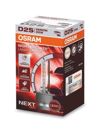 Osram Xenonska žarnica D2S XENARC NIGHT BREAKER LASER +200% 1pc