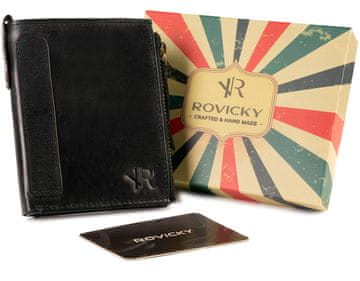 Rovicky Velika denarnica v retro stilu z dvema žepoma za kovance