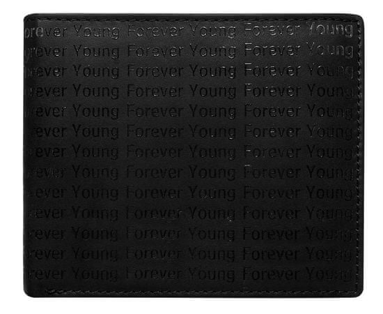 FOREVER YOUNG Moška usnjena denarnica Sastamala Črna