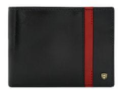 Rovicky Moška usnjena denarnica Mandok črna, rdeča univerzalna
