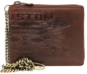 Peterson Moška usnjena denarnica Simonto rjav