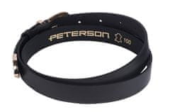 Peterson Ženski usnjen pas z okrasno zlato zaponko - 100