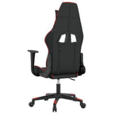 Vidaxl Gaming stol črna in rdeča umetno usnje