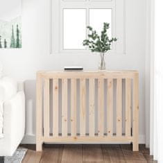 Vidaxl Pokrov za radiator 108,5x19x84 cm trdna borovina