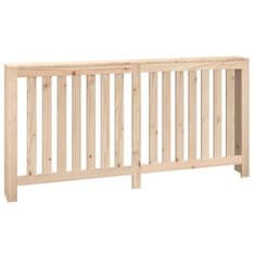 Vidaxl Pokrov za radiator 169x19x84 cm trdna borovina