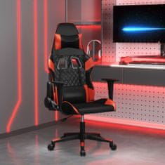 Vidaxl Gaming stol črna in rdeča umetno usnje