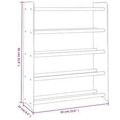 Greatstore Stojalo za čevlje rjavo 65x24x81 cm inženirski les