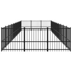 Vidaxl Zunanji pasji boks jeklo 28,23 m²