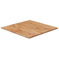 Greatstore Kvadratna mizna plošča sv. rjava 60x60x1,5 cm trdna hrastovina