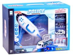 JOKOMISIADA Komplet policijsko letalo transporter + avtomobili Za3402
