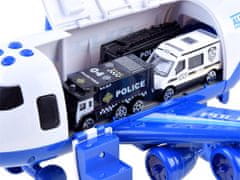 JOKOMISIADA Komplet policijsko letalo transporter + avtomobili Za3402