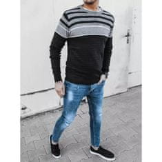 Dstreet Moški pulover CLOY sivo črn wx2042 XXL