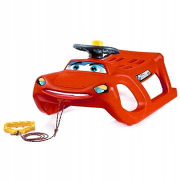 shumee Plastične sani z ročajem Zigi Zet Stering rdeče