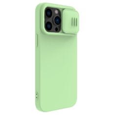 Nillkin camshield magnetni silikonski ovitek iphone 14 pro magnetni magsafe ovitek s pokrovom za kamero zelen