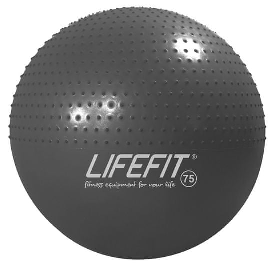 LIFEFIT Massage Ball gimnastična masažna žoga, 75 cm, temno siva