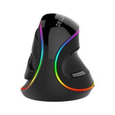 Delux Ergonomska vertikalna optična miška 4000DPI LED RGB