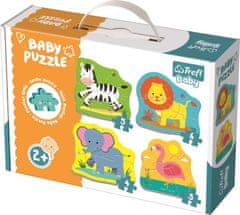 Trefl Puzzle Živali na safariju 4v1 (3,4,5,6 kosov) Baby