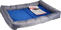 Flamingo Hladilna pasja postelja modra/siva M 60x50x8,5cm