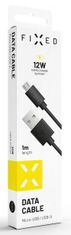 FIXED Podatkovni in polnilni kabel s priključki USB/ USB, 1 meter, certifikat, črno (FIXD-UM-BK)