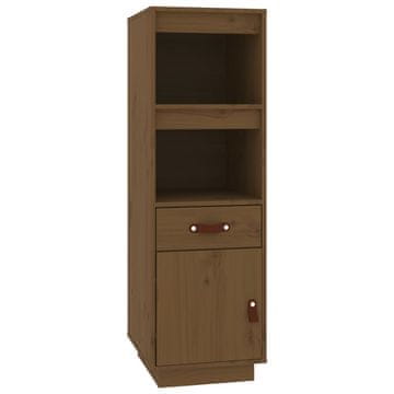 Vidaxl Visoka omara medeno rjava 34x40x108,5 cm trdna borovina