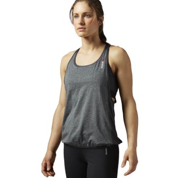 Reebok Majice obutev za trening grafitna XS OS Long Bra Top