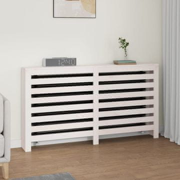 Vidaxl vidaXL Pokrov za radiator bel 153x19x84 cm masiven borov les