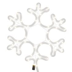 Vidaxl Božična snežinka LED 2 kosa toplo bela 27x27 cm