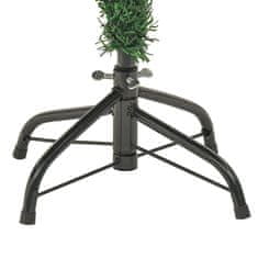 Vidaxl Osvetljena novoletna jelka s storži zelena 150 cm PVC in PE