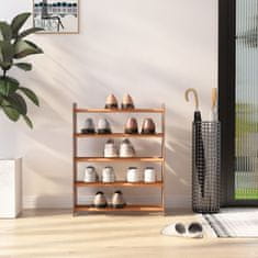 Greatstore Stojalo za čevlje rjavo 65x24x81 cm inženirski les