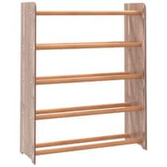 Greatstore Stojalo za čevlje rjavo 65x24x81 cm inženirski les