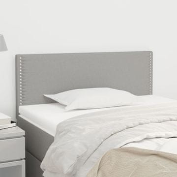 Vidaxl vidaXL Vzglavje postelje svetlo sivo 90x5x78/88 cm blago