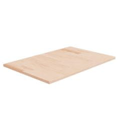 shumee vidaXL Kopalniški pult 60x40x1,5 cm neobdelana trdna hrastovina