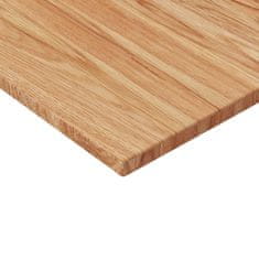 Vidaxl Kopalniški pult svetlo rjav 80x40x1,5 cm obdelana hrastovina