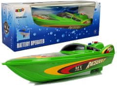 shumee Motorni čoln akumulator zelen z elementi rumene 4 smeri 40 cm