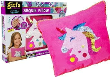 shumee Rožnata blazina z bleščicami Unicorn DIY