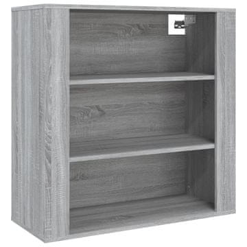 Vidaxl Stenska omarica siva sonoma 80x33x80 cm inženirski les