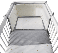 Childhome Blazina do posteljice 35x170cm Jersey Gold Dots