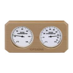 Topsauna Leseni termometer z higrometrom za savno - Rdeča cedra