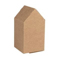 Rayher.	 Škatle iz kartona, Hiške, kraft, 7.5x7.5x14cm, set 6