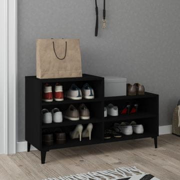 Vidaxl vidaXL Omarica za čevlje črna 102x36x60 cm lesena