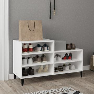 Vidaxl vidaXL Stojalo za čevlje belo 102x36x60 cm material na osnovi lesa