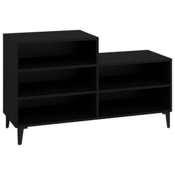 Vidaxl Omarica za čevlje črna 102x36x60 cm inženirski les