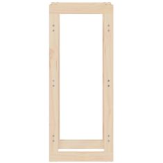 Vidaxl Stojalo za drva 41x25x100 cm trdna borovina
