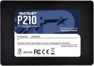 Patriot P210/2TB/SSD/2,5"/SATA/3R