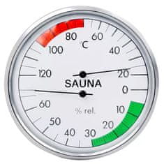 Topsauna Termometer z higrometrom za savno - krom