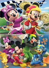 Educa Lesena sestavljanka Mickey, Minnie in dirkači 2x16 kosov