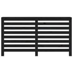 Vidaxl Pokrov za radiator črna 153x19x84 cm trdna borovina
